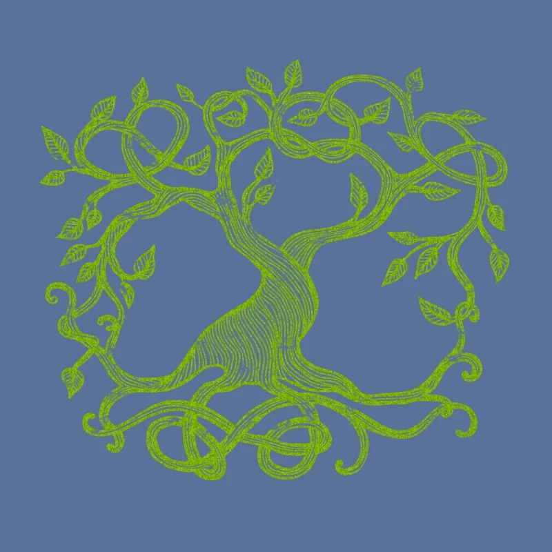 Celtic tree, green