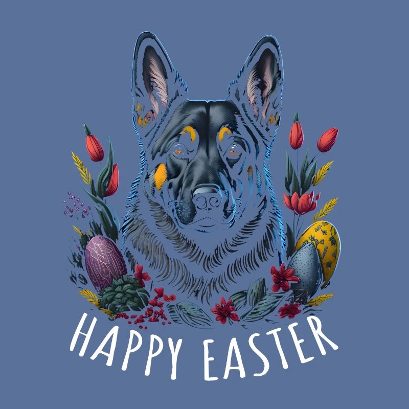 Easter Spring German Shepherd Dog