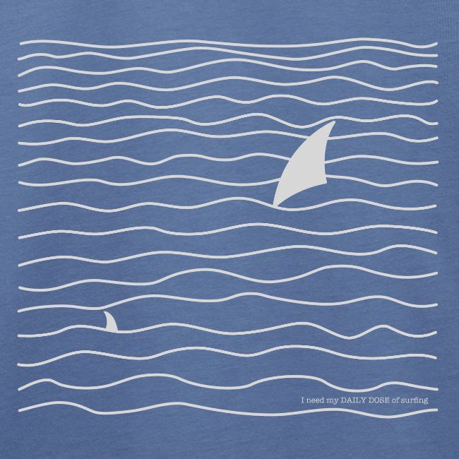 Windsurfer & Shark (white)