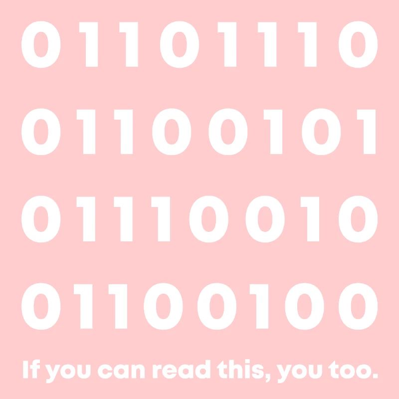 Nerd dans le code binaire