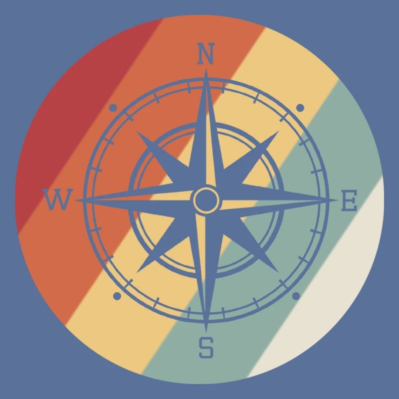 compass retro circle