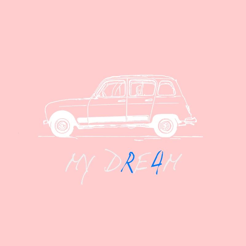French Oldtimer R4 Scribble