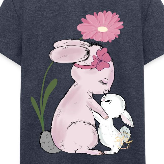 Süßes Hasendesign Mutter mit Kind