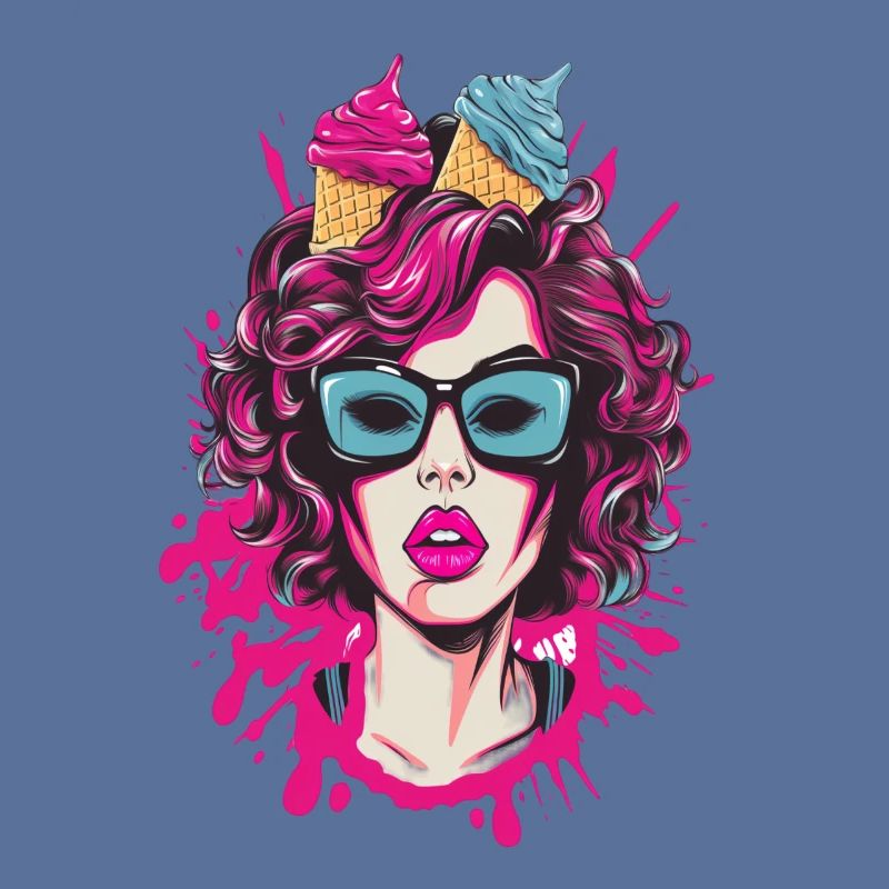 Lebendige Pop-Art Comics Schwester