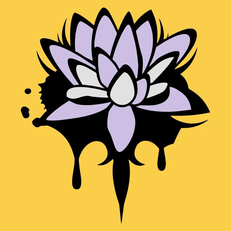 Fleur de lotus graffiti