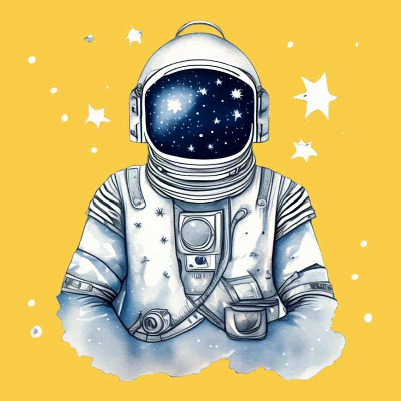 Astronaute dans l’espace stellaire
