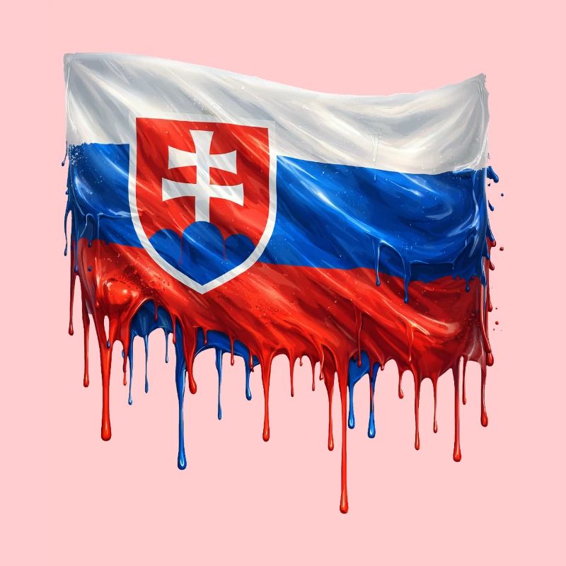 Drapeau Slovaquie Éclaboussures de couleur