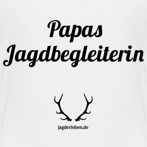 Papas Jagdbegleiterin schwarz - Kinder Premium T-Shirt