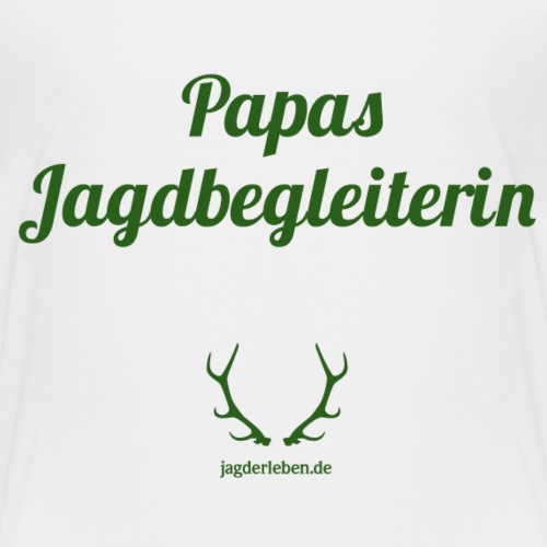Papas Jagdbegleiterin gruen - Kinder Premium T-Shirt
