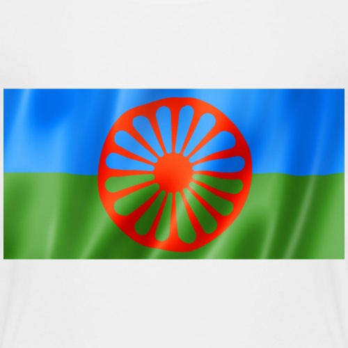 Roma und Sinti Flagge - Flaterndes Design - Kinder Premium T-Shirt