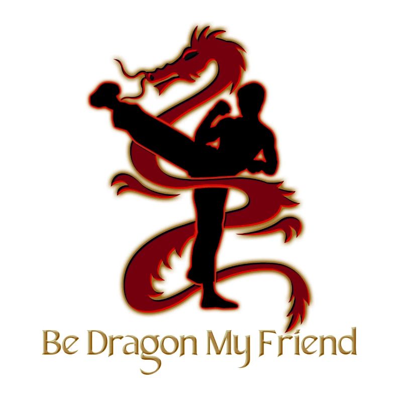 Be Dragon My Friend! (Red Shadow + Text Version)