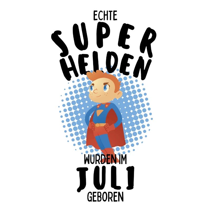 Echte Superhelden wurden im Juli geboren Junge