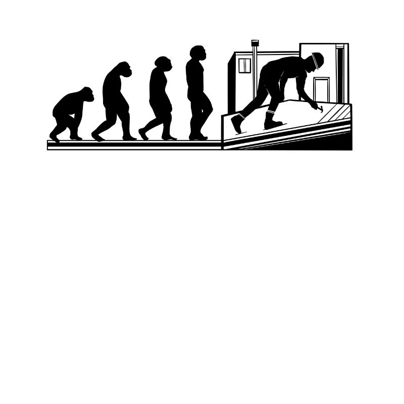 Dachdecker Handwerker Evolution Dachdeckerin