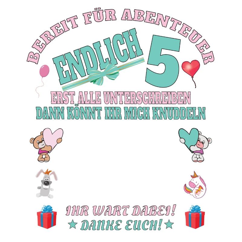 5. Geburtstag Mädchen & Junge Gästebuch