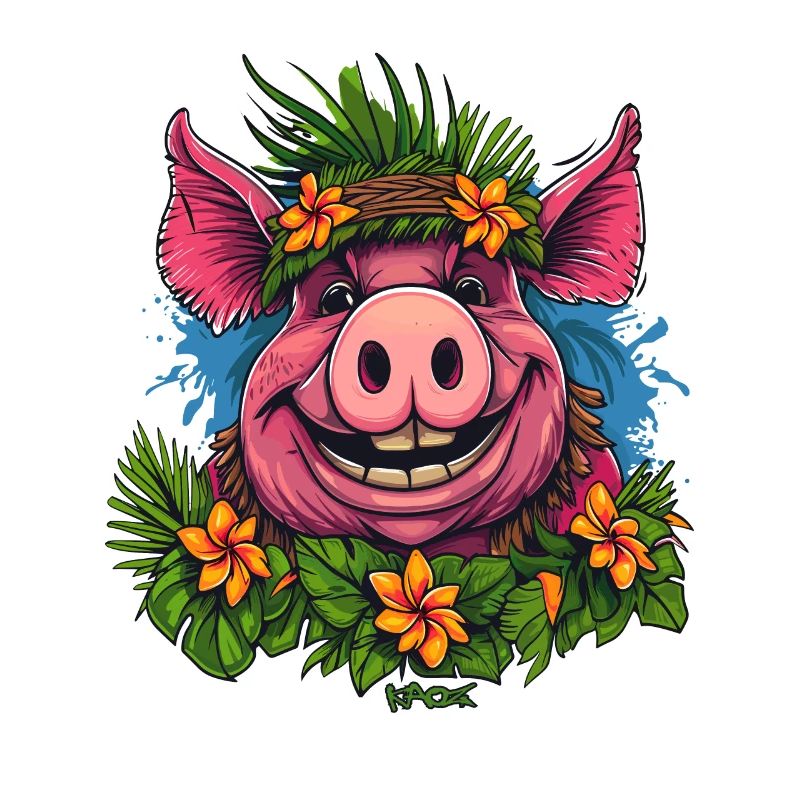 Île de Pâques Vacances Plage Fleurs Cochon