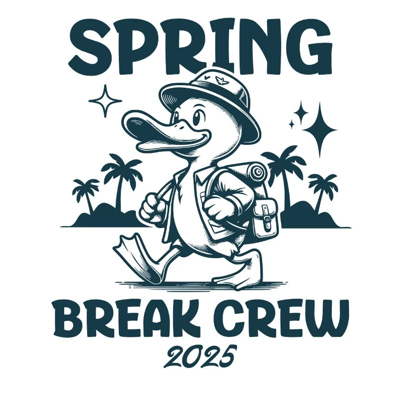 Spring Break Crew 2025 Plage Vacay Vibes Canard mignon