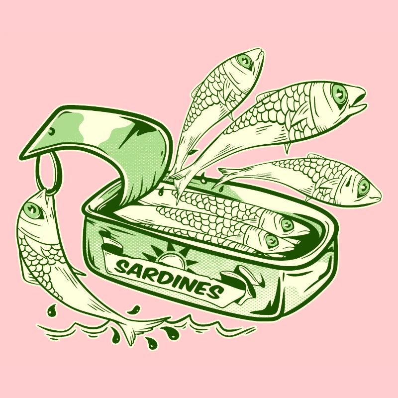 Funny Sardines Tin Canned Fish