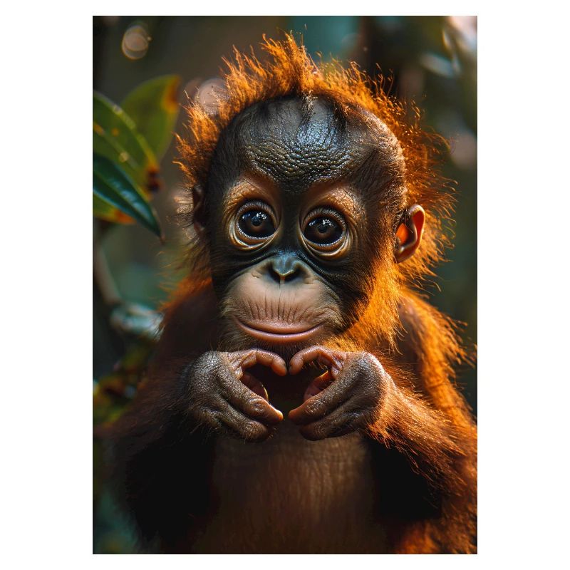Orangutan mit Herz