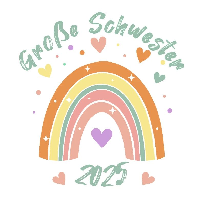 Große Schwester Boho Regenbogen 2025