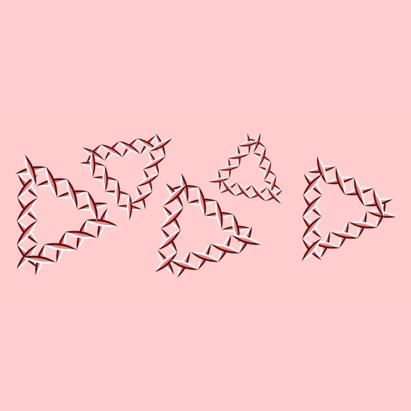 triangular shapes crosses red
