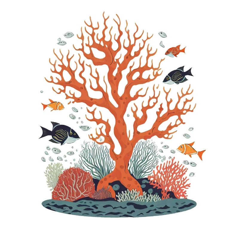 Coral reef with fish