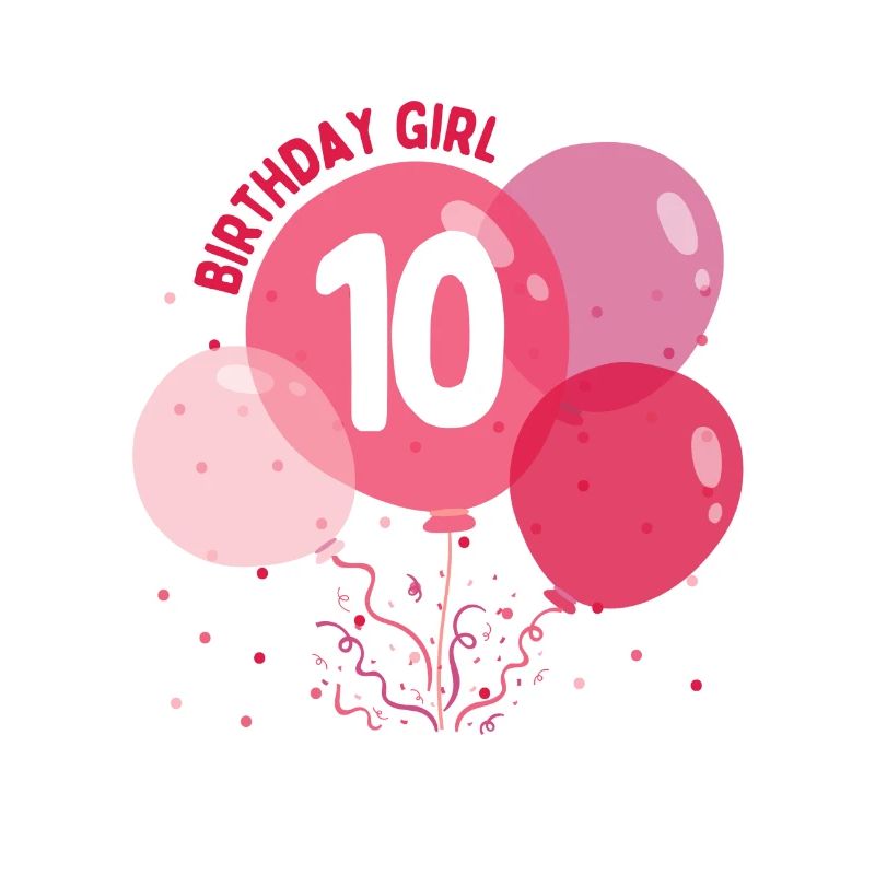 Fille d’anniversaire 10e anniversaire