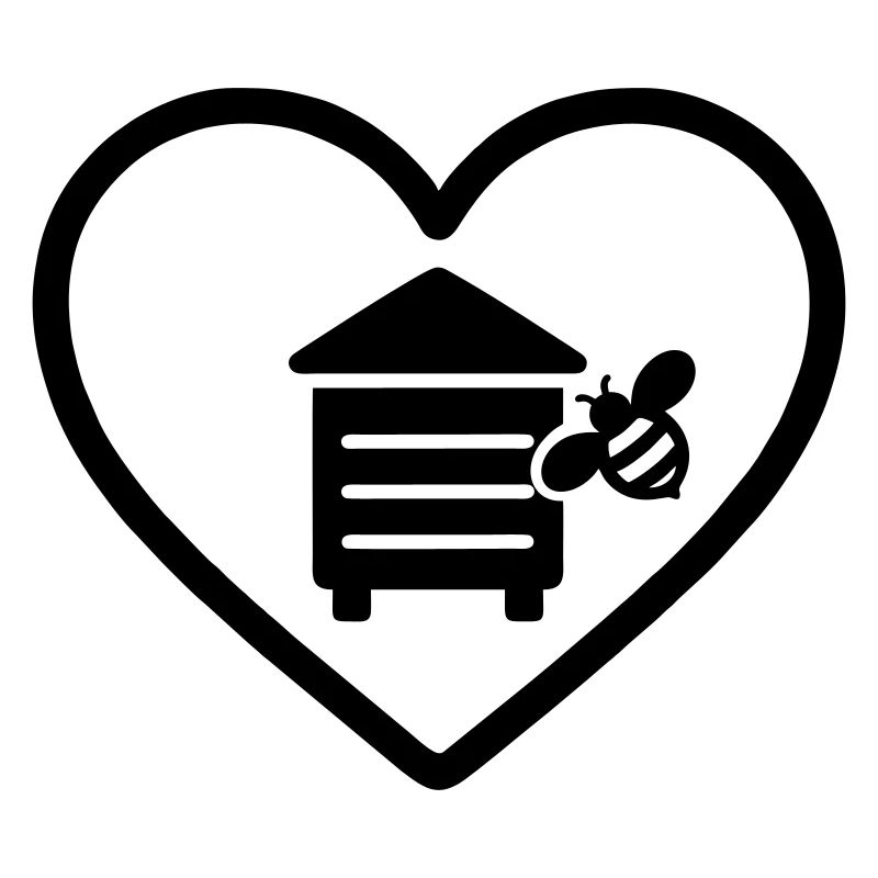 Bee hive beekeeper heart