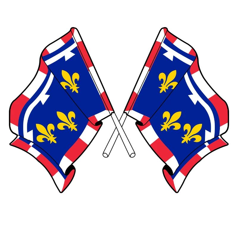 Centre-Val de Loire Drapeaux Croisés