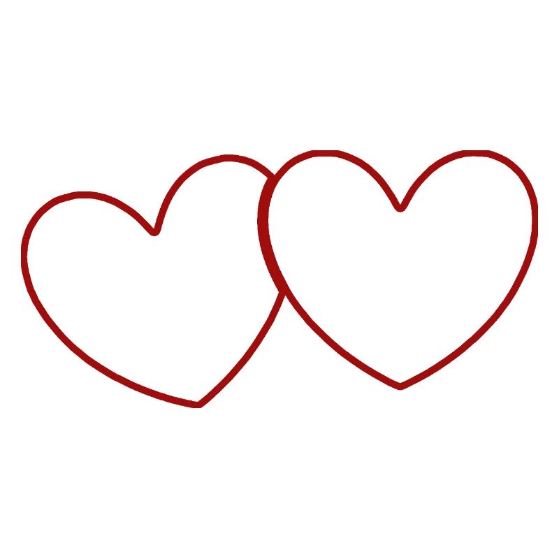2 rote Herzen Herz Geschenk Valentinstag