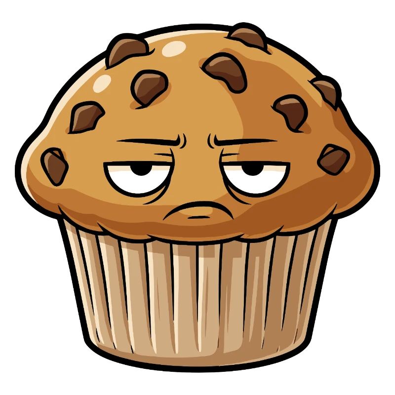 Grimmiger Muffin Gesicht