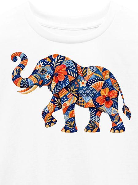 Patchwork-Elefant Blumenmuster