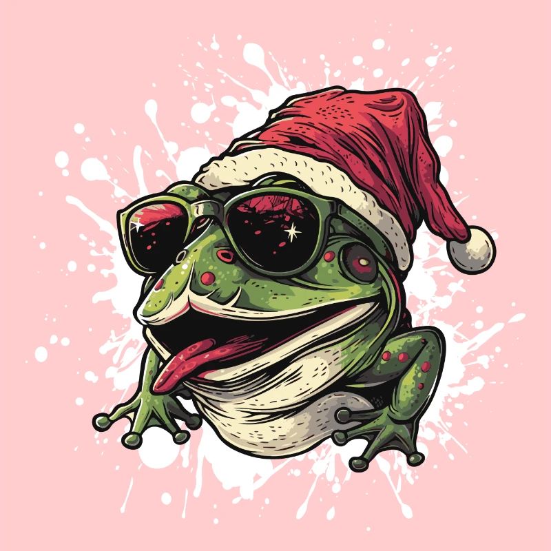 Grenouille Noël Drôle