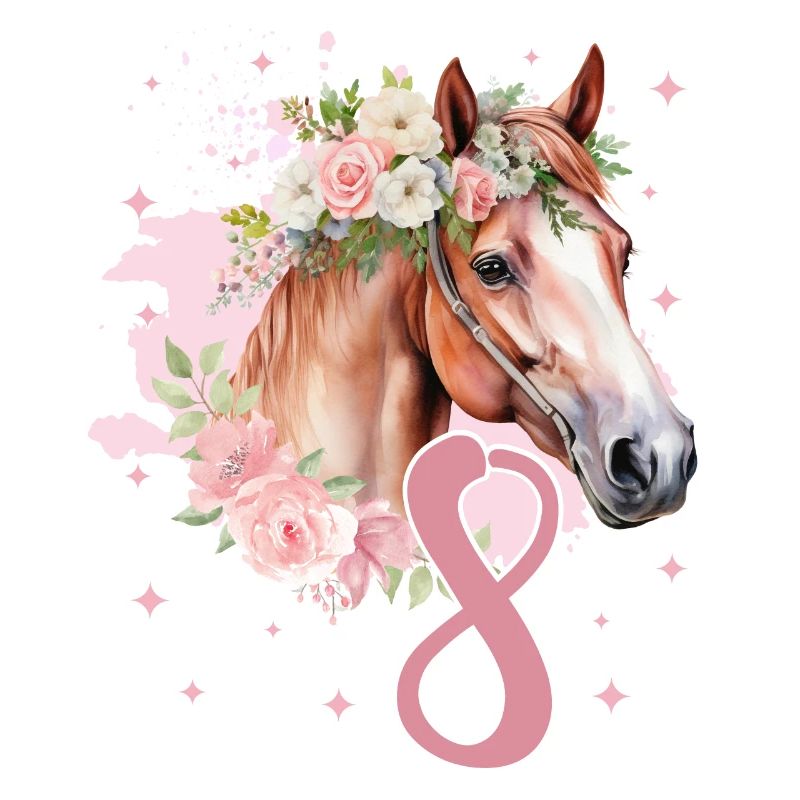 Geburtstag 8 Mädchen Pferd Reiten Stall Achter 8 J