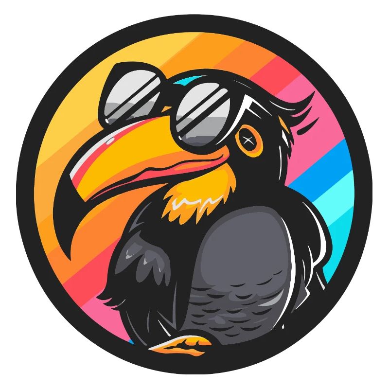 Toucan oiseau bande dessinée cool