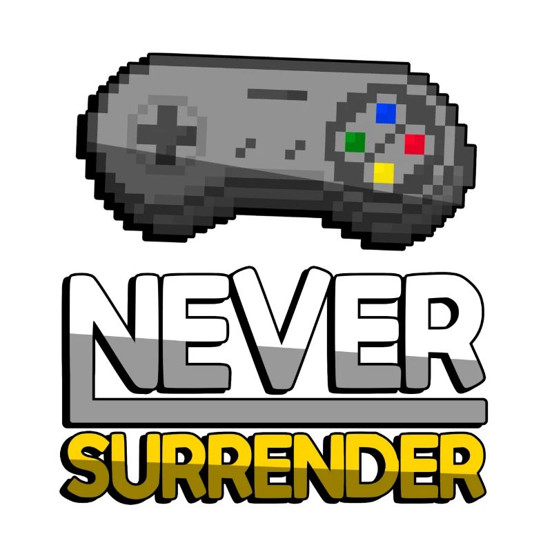 NEVER SURRENDER (Gelb) + SNES Controller - Gaming