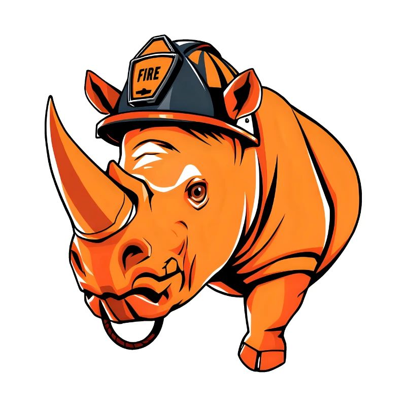 Fiery Guardian: Fire Hydrant with Helmet & Badge
