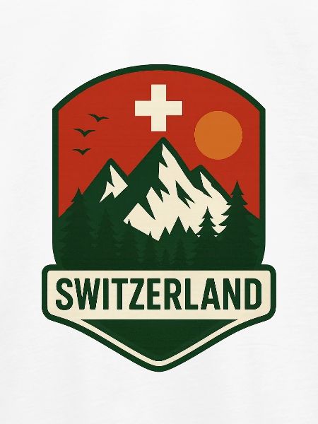 Schweizer Berglandschaft Badge
