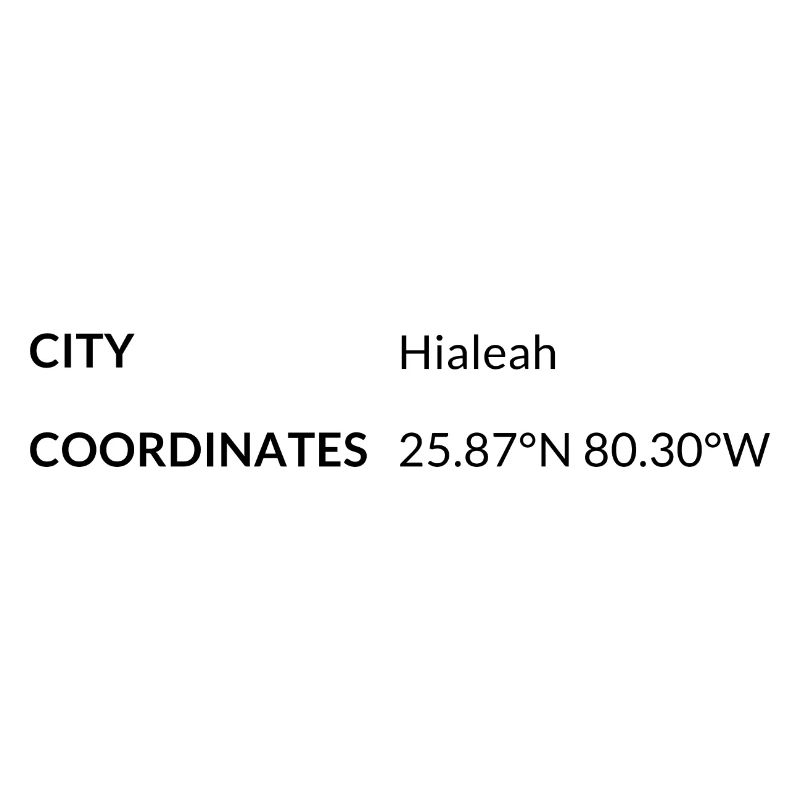 Hialeah Florida USA coordinates