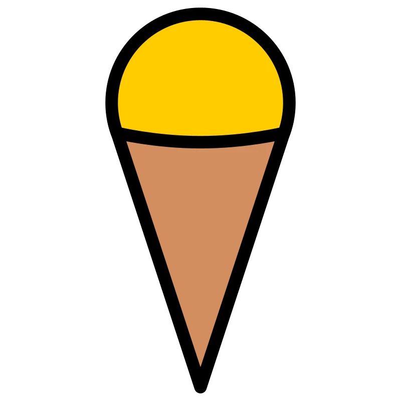 Eine Kugel Vanille Eis in der Waffel