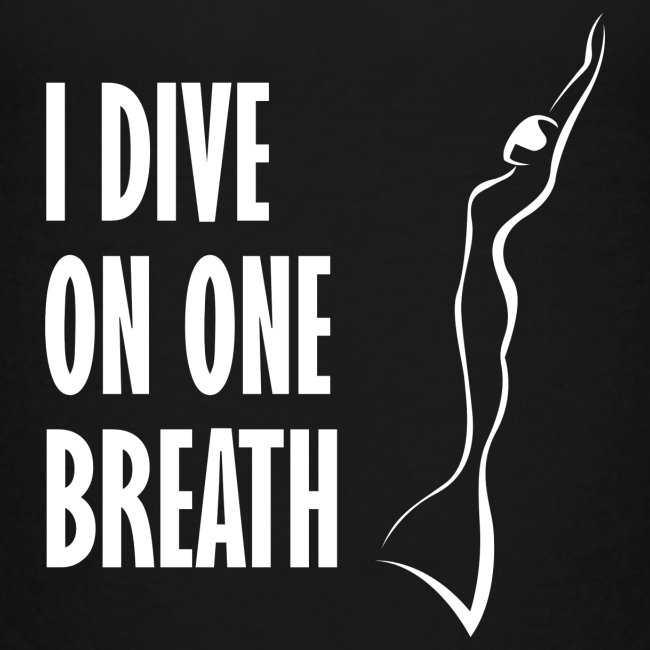 I dive on one breath Freediver