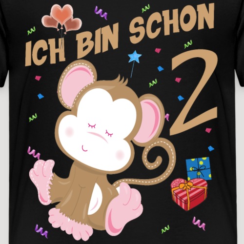 Kinder Affen Geburtstagsshirt 2 Jahre - Kinder Premium T-Shirt