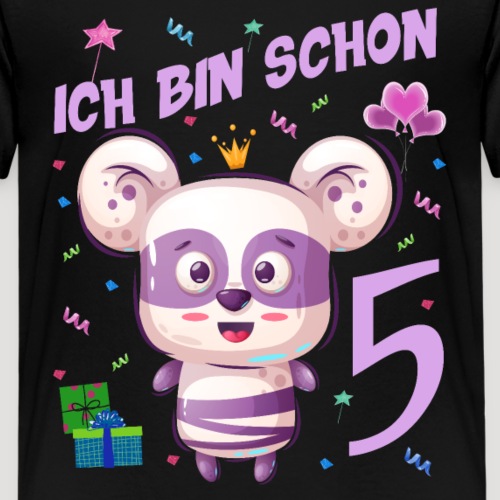 Kinder Geburstag 5 Jahre - Panda Geburtstagsshirt - Kinder Premium T-Shirt