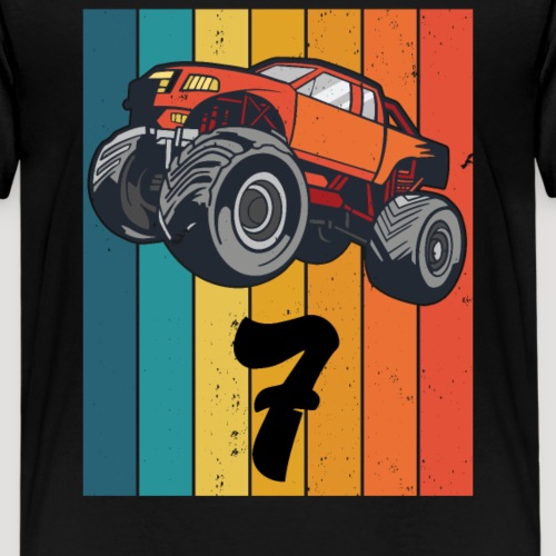 Geburtstag Monstertruck 7 Jahre Junge - Kinder Premium T-Shirt