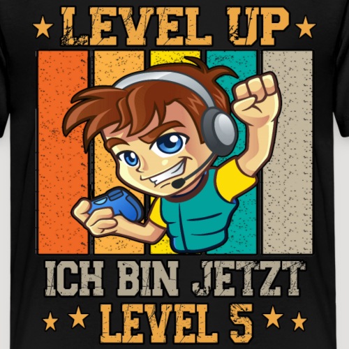 Gamer Geburtstag 5 Jahre Junge Level Up - Kinder Premium T-Shirt