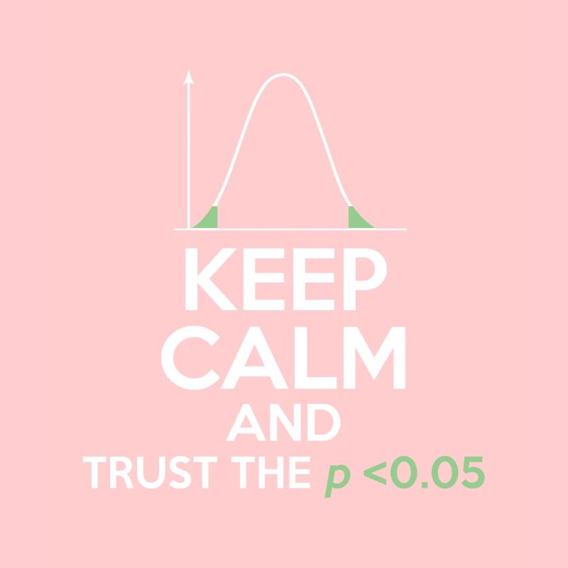 Funny Statistics Keep Calm Trust Low PValue