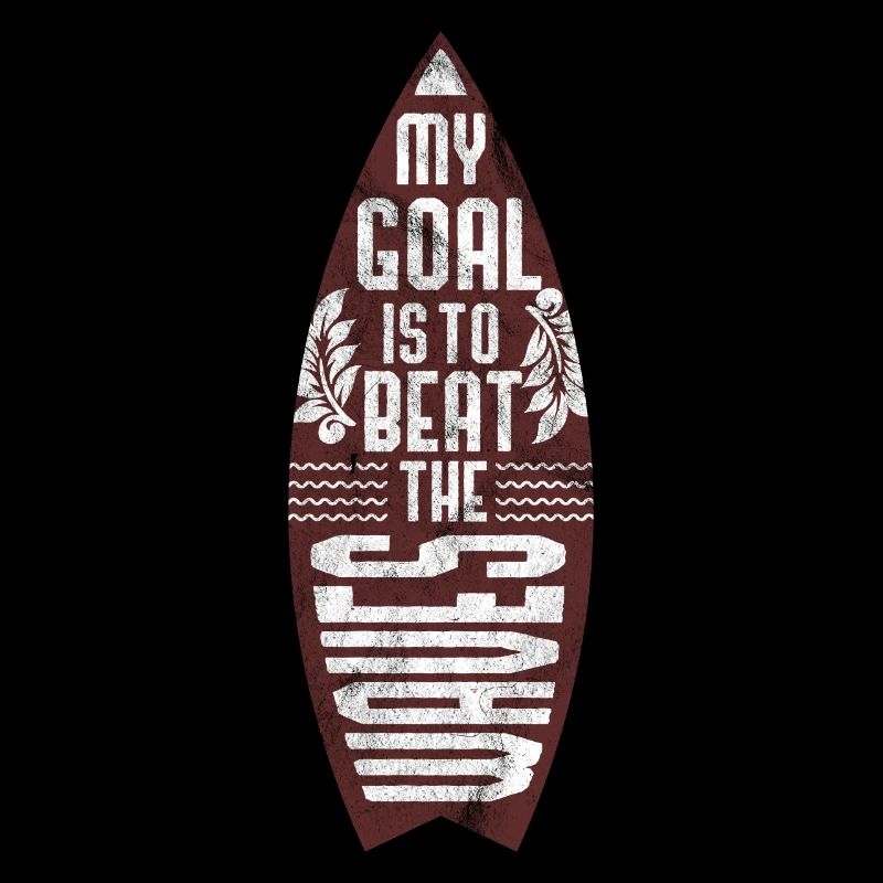 Le surfeur surfe