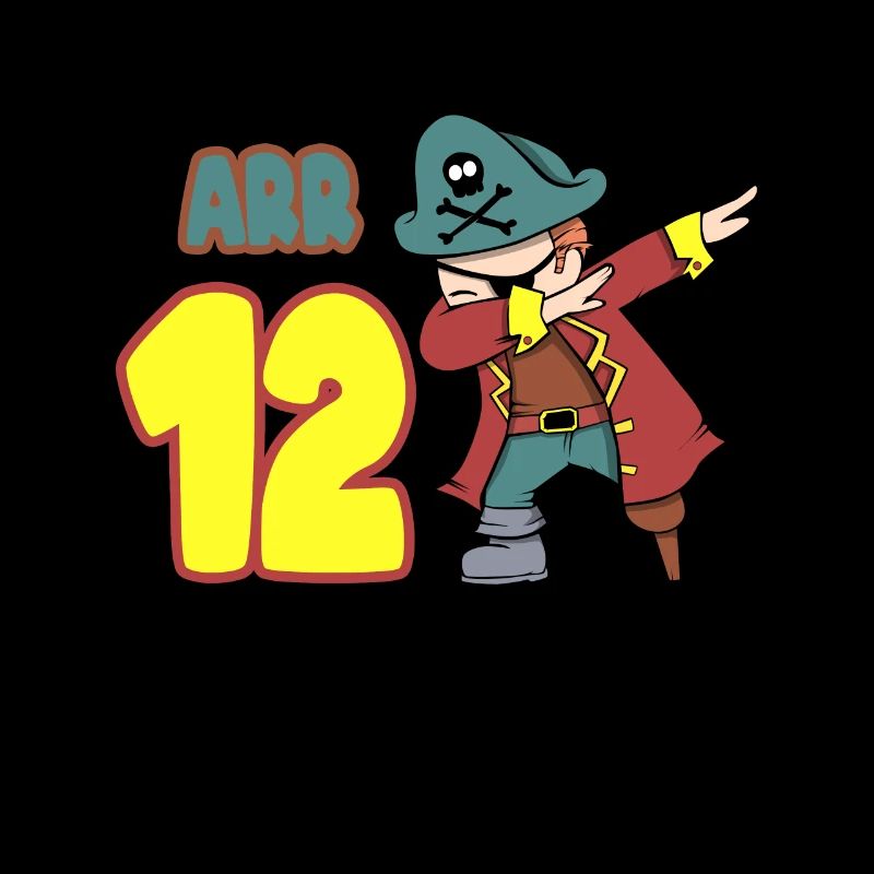 Arr 12e anniversaire Dabbing Pirate Boy Twelve 12