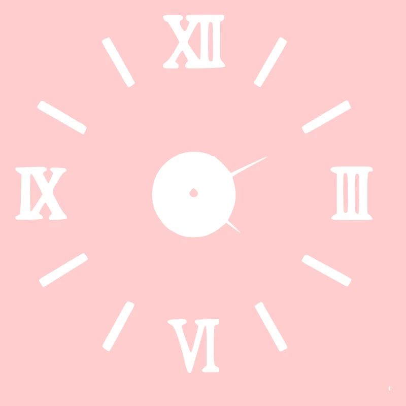 Roman characters clock - white