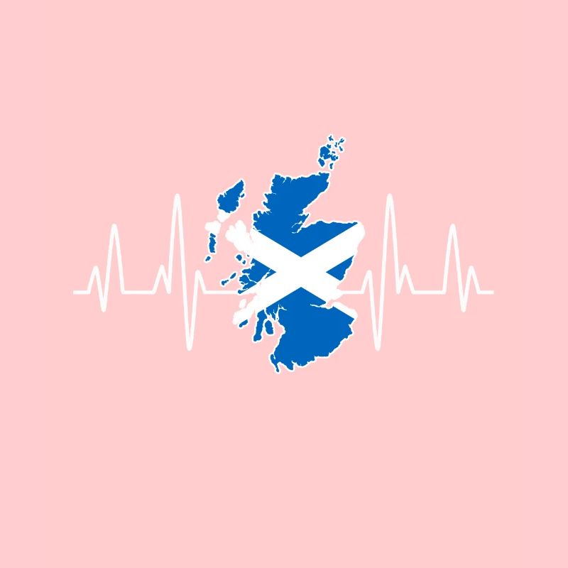 Scotland map heartbeat