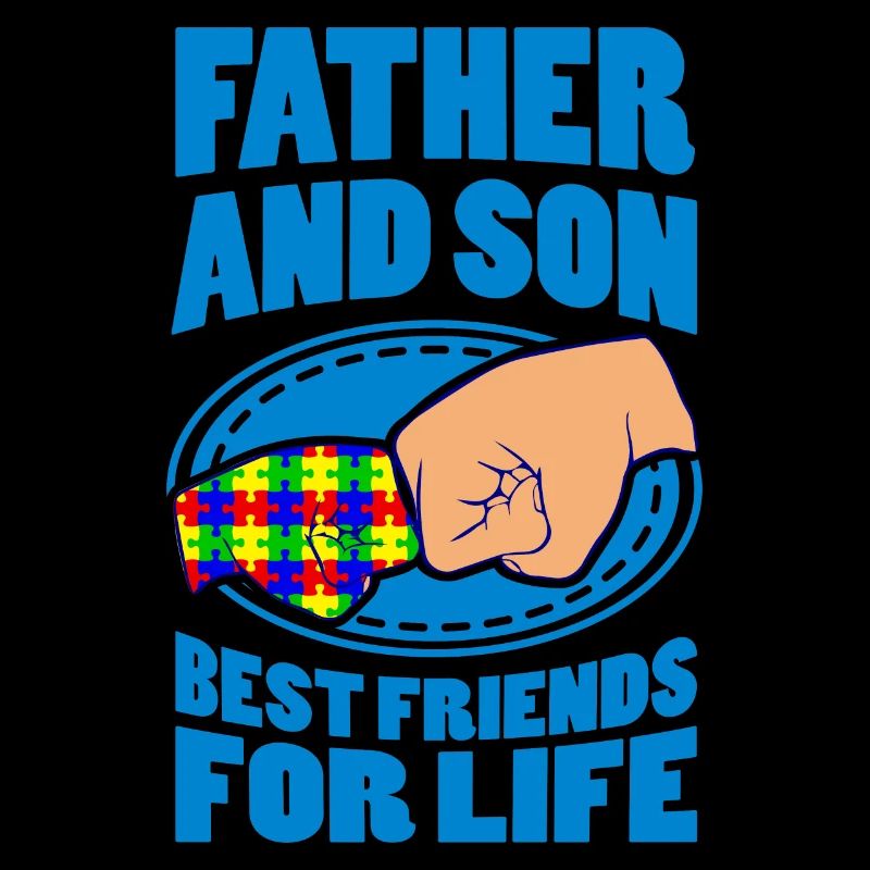 AUTISM FATHER and son gift autistic dad